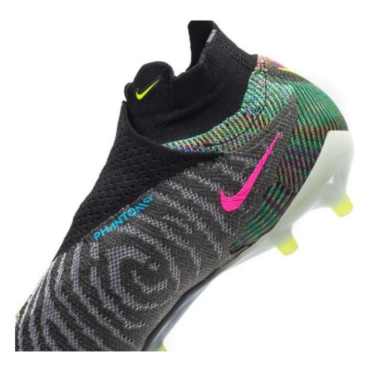 Sepatu Bola Nike Phantom GX Elite Fusion DF AG PRO Link Black Volt White Blue Glow DV6972-071