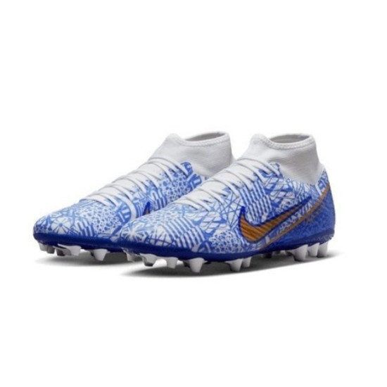 Sepatu Bola Nike Air Zoom Mercurial Superfly 9 Academy AG CR7 Personal Edition White Metallic Copper Concord DV8187-182