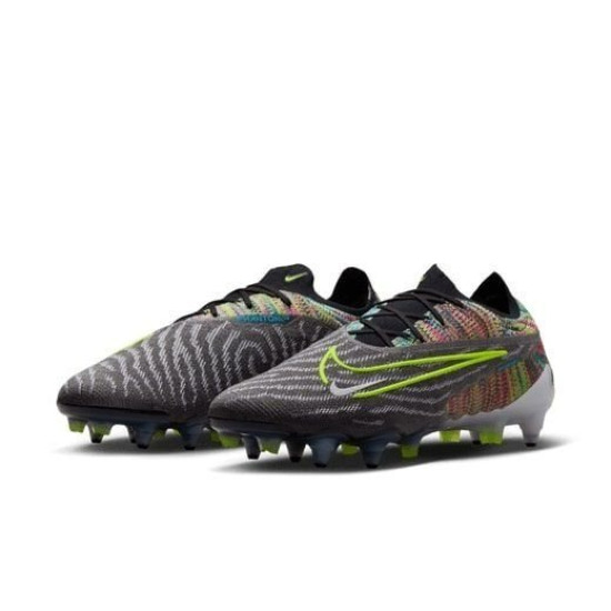 Sepatu Bola Nike Phantom GX Elite Fusion SG PRO Anti Clog Link Black Volt White Blue Glow FD5227-071