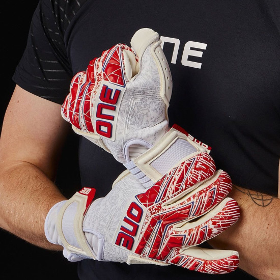 Sarung Tangan Kiper One Apex Pro King White Red APEX-KING