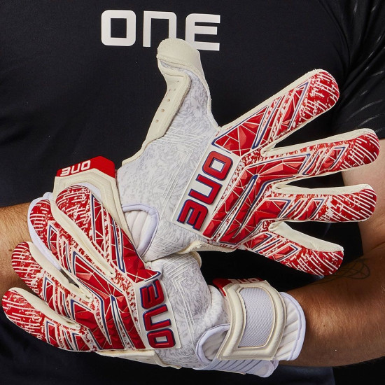 Sarung Tangan Kiper One Apex Pro King White Red APEX-KING Sarung Tangan Kiper One Apex Pro King White Red APEX-KING
