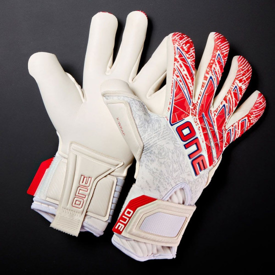 Sarung Tangan Kiper One Apex Pro King White Red APEX-KING Sarung Tangan Kiper One Apex Pro King White Red APEX-KING