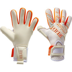 Sarung Tangan Kiper One Apex Pro Ignite White Orange GLV-APEX-IGN