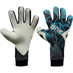 Sarung Tangan Kiper One Geo 3.0 Entity Aqua Grip Black Blue GLV-GEO3-AQUA