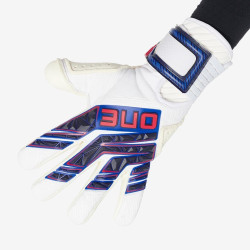 Sarung Tangan Kiper ONE Glove Apex Pro Super White Blue Red ONG03