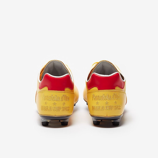 Sepatu Bola Pantofola dOro Lazzarini FG Made in Italy x Spain Edition Yellow Red PSWC01-02CX_ES