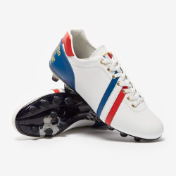 Sepatu Bola Pantofola dOro Lazzarini FG Made in Italy x France Edition White Blue Red PSWC01-02CX_FR