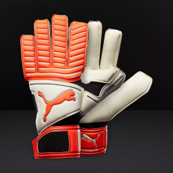 Sarung Tangan Kiper Puma One Grip 17.2 IC Puma White Red Blast Puma Black Silver 04133221