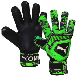 Sarung Tangan Kiper Puma One Grip 1 RC Black Gecko Green 04147022