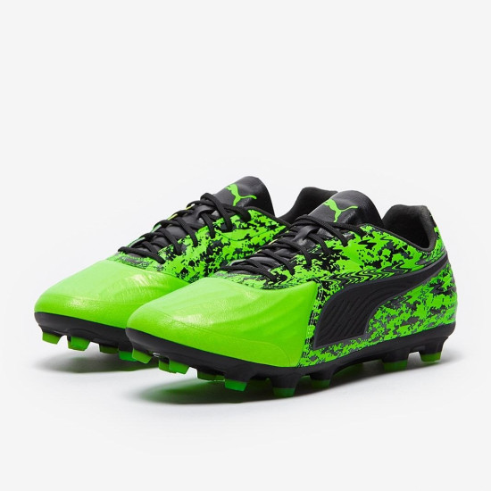 Sepatu Bola Puma One 19.2 CC FG Green Black 105485-02