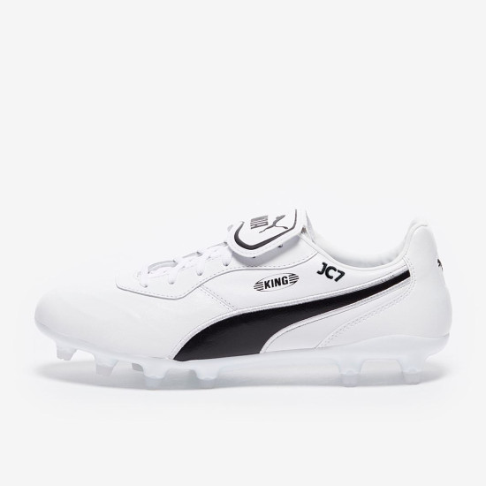 Sepatu Bola Puma King Top FG White Black 10560702 Sepatu Bola Puma King Top FG White Black 10560702