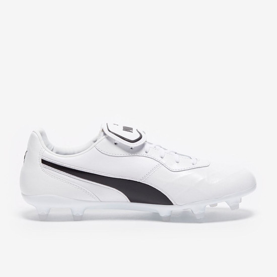 Sepatu Bola Puma King Top FG White Black 10560702 Sepatu Bola Puma King Top FG White Black 10560702