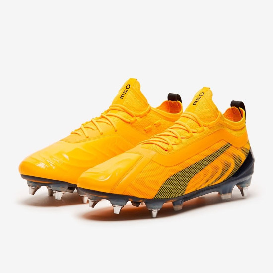 Sepatu Bola Puma One 20.1 Mix SG Ultra Yellow Black Orange Alert 10582001