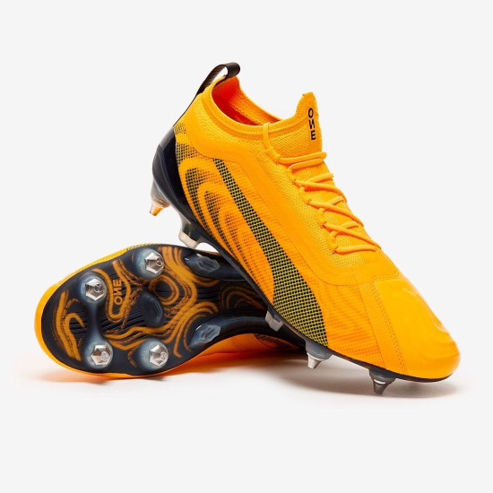 Sepatu Bola Puma One 20.1 Mix SG Ultra Yellow Black Orange Alert 10582001
