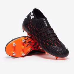 Sepatu Bola Puma Future 6.1 Netfit Mix SG Black White Shocking Orange 10617801