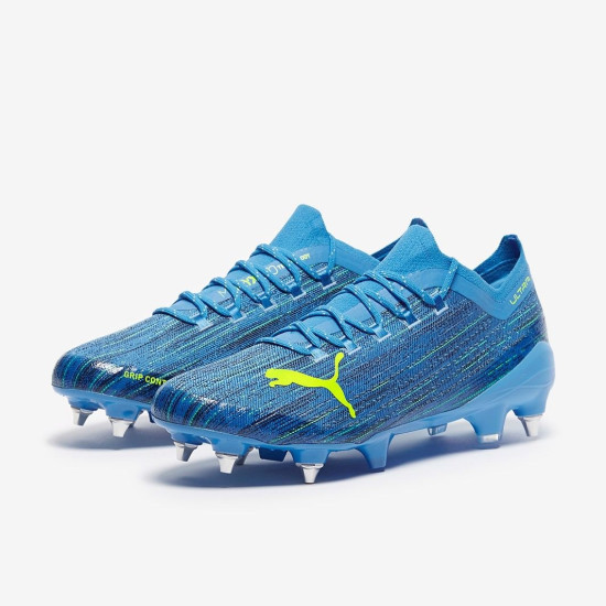 Sepatu Bola Puma Ultra 1.2 SG Energy Blue Yellow Alert 10633901