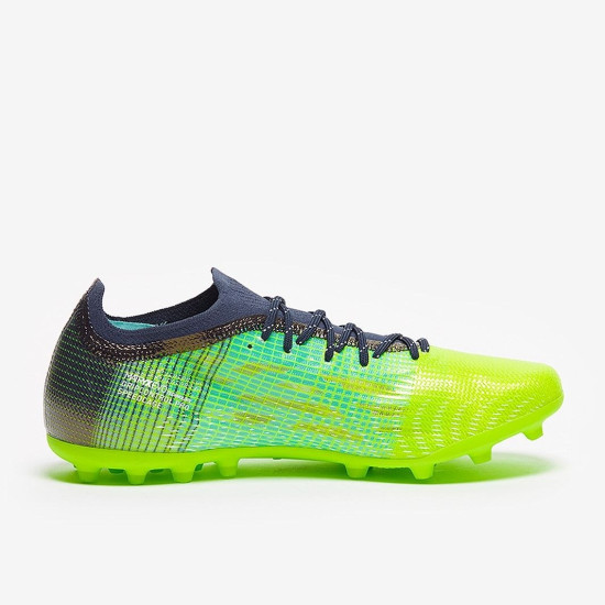 Sepatu Bola Puma Ultra 1.3 MG Green Glare Elektro Aqua Spelbound 10651504