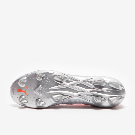 Sepatu Bola Puma Ultra 1.4 FG/AG Diamond Silver Neon Citrus 10669401