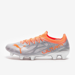 Sepatu Bola Puma Ultra 1.4 FG/AG Diamond Silver Neon Citrus 10669401