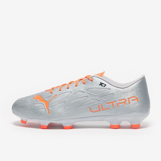 Sepatu Bola Puma Ultra 4.4 FG/AG Diamond Silver Neon Citrus 10670001