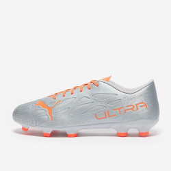 Sepatu Bola Puma Ultra 4.4 FG/AG Diamond Silver Neon Citrus 10670001