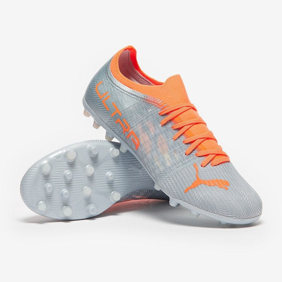 Sepatu Bola Puma Ultra 3.4 MG Diamond Silver Neon Citrus 10672901