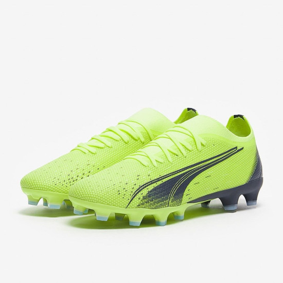 Sepatu Bola Puma Ultra Match FG/AG Fizzy Light Parisian Night Blue Glimmer 10690001