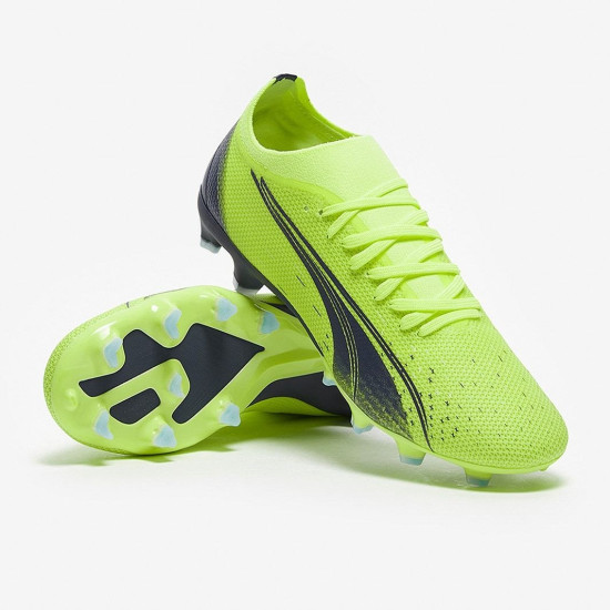 Sepatu Bola Puma Ultra Match FG/AG Fizzy Light Parisian Night Blue Glimmer 10690001