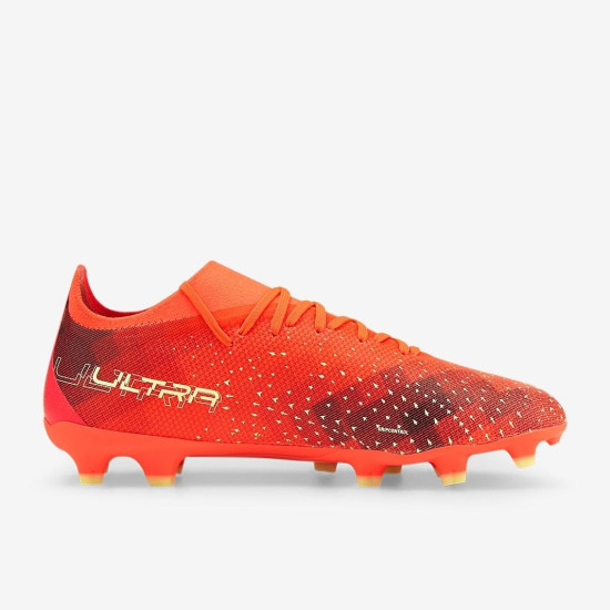 Sepatu Bola Puma Ultra Match FG/AG Fiery Coral Fizzy Light Puma Black 10690003