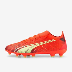 Sepatu Bola Puma Ultra Match FG/AG Fiery Coral Fizzy Light Puma Black 10690003