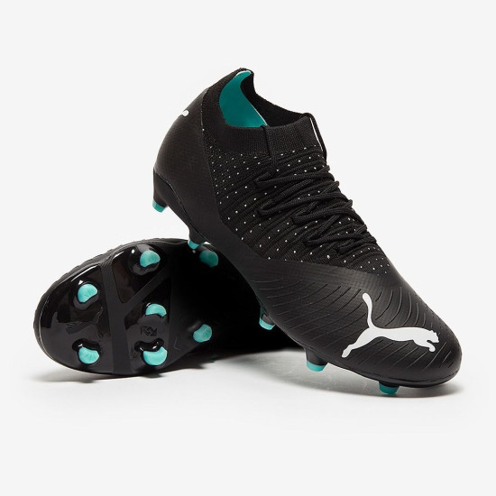 Sepatu Bola Puma Future Z 3.4 FG/AG Puma Black Quarry Elektro Aqua 10699902