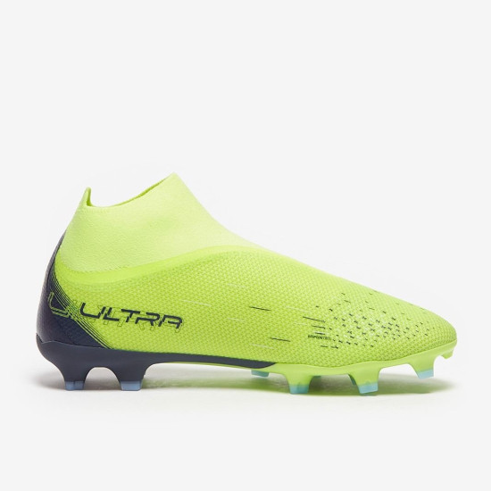 Sepatu Bola Puma Ultra Match+ FG/AG Fizzy Light Parisian Night Blue Glimmer 10703201