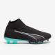 Sepatu Bola Puma Ultra Match+ Laceless FG/AG Puma Black Puma White Elektro Aqua 10703202 Sepatu Bola Puma Ultra Match+ Laceless FG/AG Puma Black Puma White Elektro Aqua 10703202