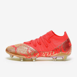 Sepatu Bola Puma Future Z 1.4 Neymar Jr Player Edition FG/AG Fiery Coral Gold 10708201