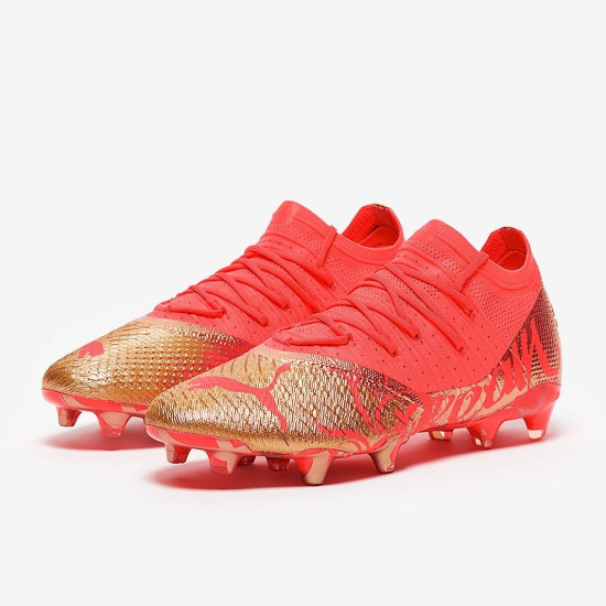 Sepatu Bola Puma Future Z 1.4 Neymar Jr FG/AG Fiery Coral Gold 10710401