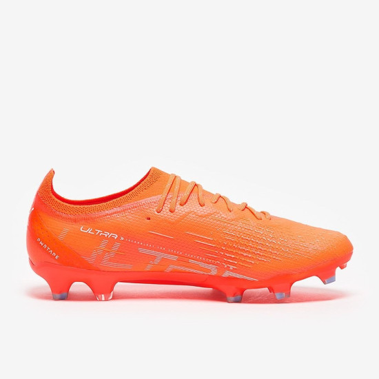 Sepatu Bola Puma Ultra Ultimate FG/AG Puma Ultra Orange Puma White Blue Glimmer 10716301