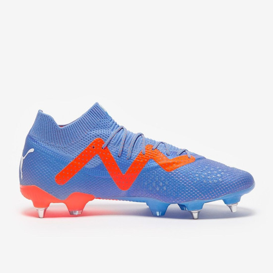 Sepatu Bola Puma Future Ultimate SG Blue Glimmer Puma White Puma Ultra Orange 10716401