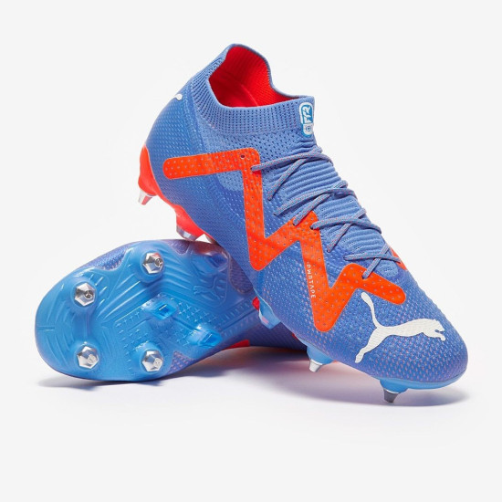 Sepatu Bola Puma Future Ultimate SG Blue Glimmer Puma White Puma Ultra Orange 10716401