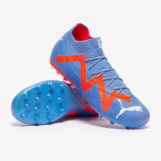 Sepatu Bola Puma Future Ultimate MG Blue Glimmer Puma White Puma Ultra Orange 10716801