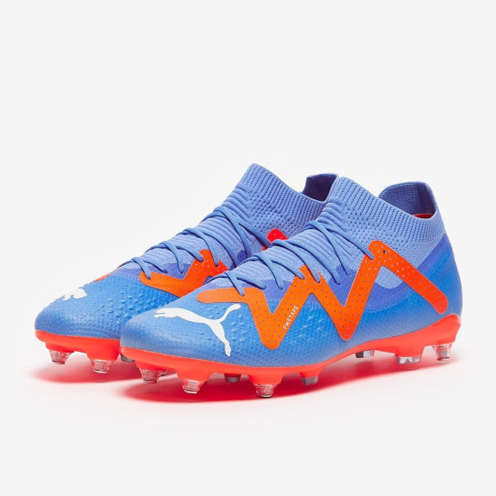 Sepatu Bola Puma Future Pro SG Blue Glimmer Puma White Puma Ultra Orange 10717001