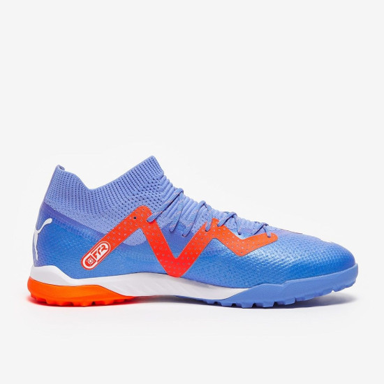 Sepatu Futsal Puma Future Ultimate Cage Blue Glimmer Puma White Puma Ultra Orange 10717401