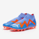 Sepatu Bola Puma Future Match+ Laceless FG/AG Blue Glimmer Puma White Puma Ultra Orange 10717601