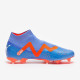 Sepatu Bola Puma Future Match+ Laceless FG/AG Blue Glimmer Puma White Puma Ultra Orange 10717601