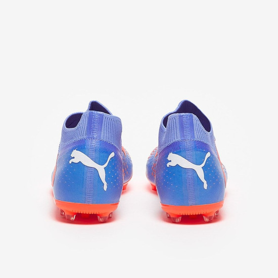 Sepatu Bola Puma Future Match MG Blue Glimmer Puma White Puma Ultra Orange 10718301