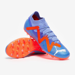 Sepatu Bola Puma Future Match MG Blue Glimmer Puma White Puma Ultra Orange 10718301