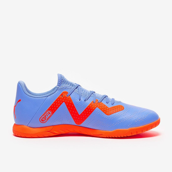 Sepatu Futsal Puma Future Play Indoor Blue Glimmer Puma White Puma Ultra Orange 10719301