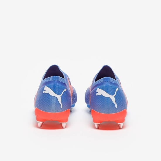 Sepatu Bola Puma Future Ultimate Low SG Blue Glimmer Puma White Puma Ultra Orange 10720901