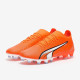 Sepatu Bola Puma Ultra Match FG/AG Puma Ultra Orange Puma White Blue Glimmer 10721701