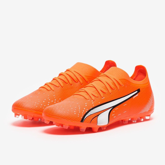 Sepatu Bola Puma Ultra Match MG Puma Ultra Orange Puma White Blue Glimmer 10721901