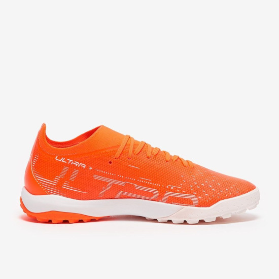 Sepatu Futsal Puma Ultra Match TT Puma Ultra Orange Puma White Blue Glimmer 10722001